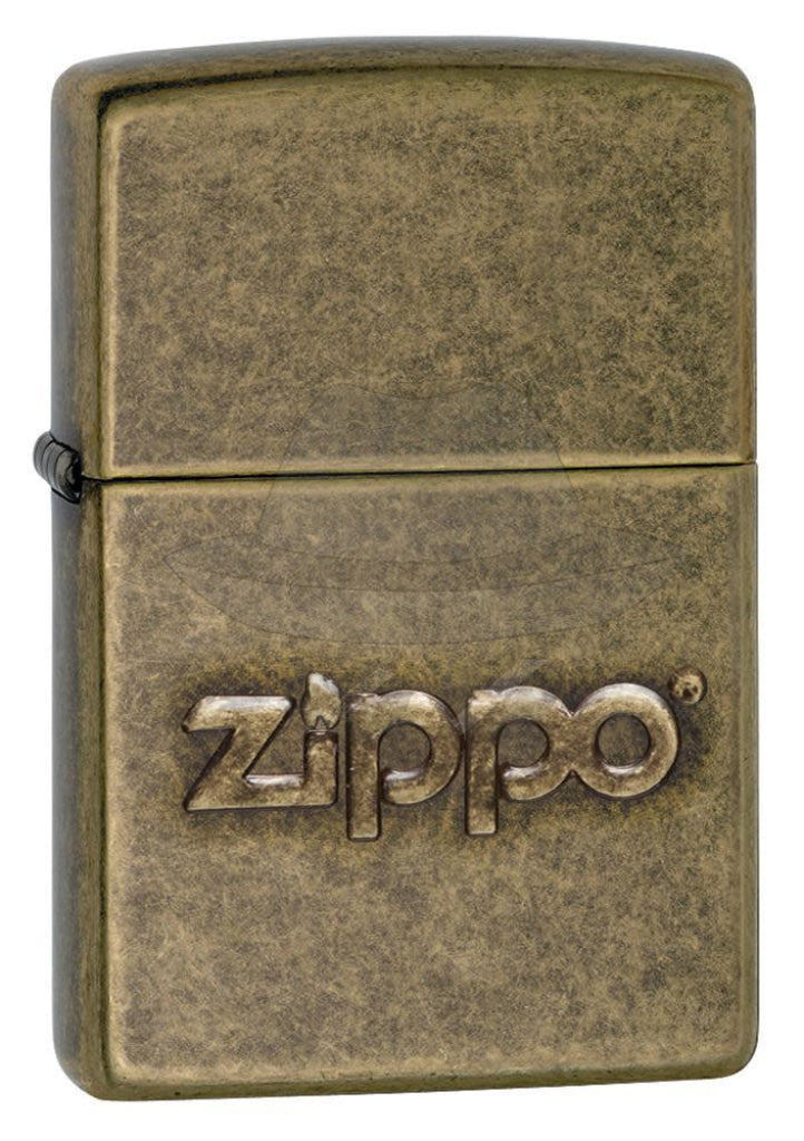 #035 ZIPPO OIL LIGHTER: Zippo Stamp Anti Brass Lighter