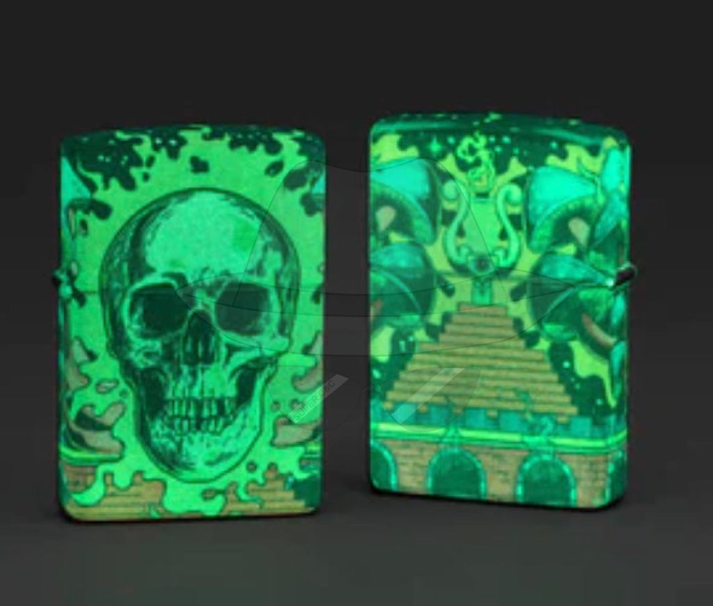 #063 Zippo Oil Lighter: Skull Lighter