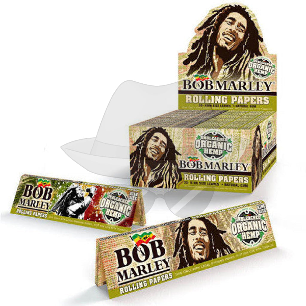 Bob Marley Organic Hemp Rolling Papers - King Size With Tips 50Pk (33Ct)
