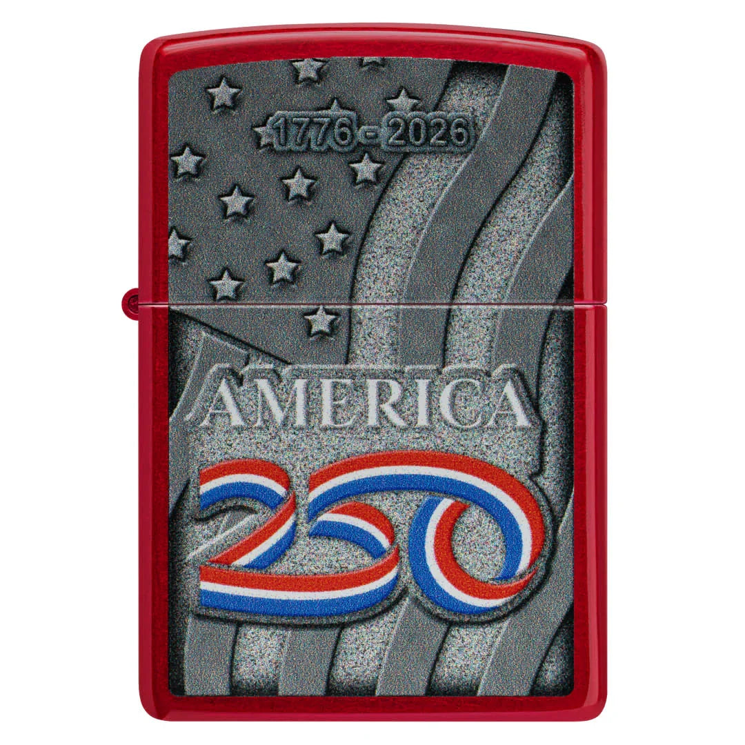 #018 ZIPPO OIL LIGHTER: America250 Stars and Stripes Design