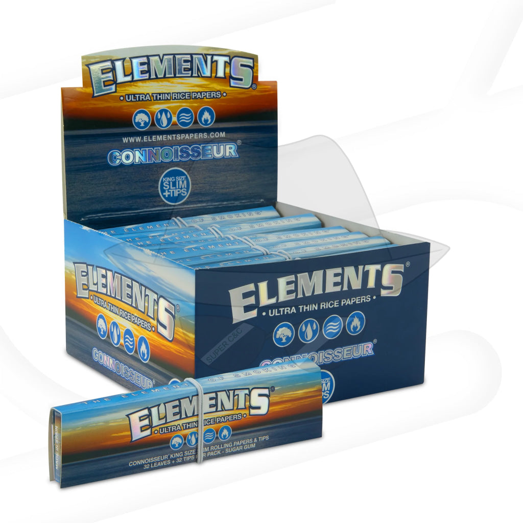Elements Connoisseur King Size W/tips -24Ct Rolling Papers