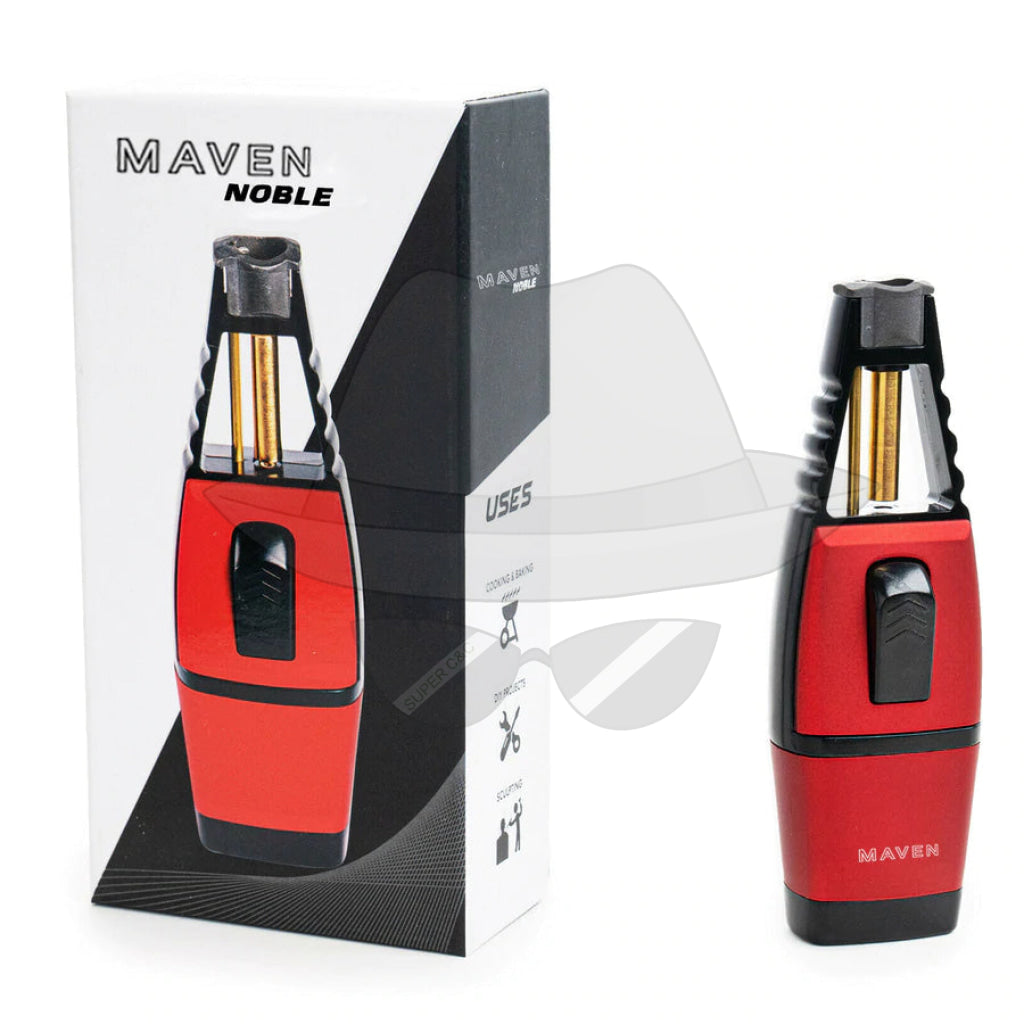 Maven Noble | Premium Handheld Straight Angle Torch Lighter Red