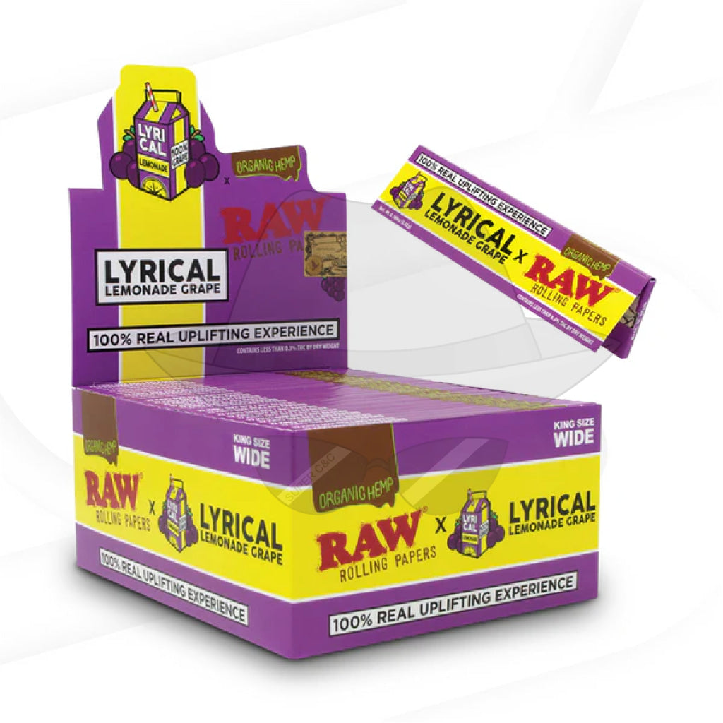 RAW X LYRICAL LEMONADE GRAPE KING SIZE WIDE ROLLING PAPERS Rolling Papers