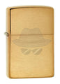 #008 Zippo Oil Lighter: Brass Finished Armor Lighter