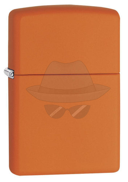 #017 Zippo Oil Lighter: Classic Orange Matte Lighter