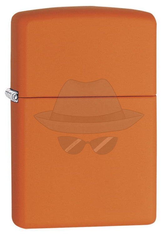 #017 Zippo Oil Lighter: Classic Orange Matte Lighter