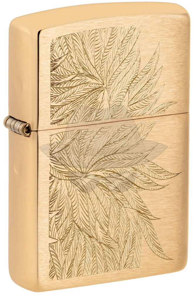 #053 ZIPPO OIL LIGHTER: CANNABIS DESIGN Lighter