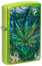 #056 Zippo Lighter: Graffiti Leaf Design Lighter
