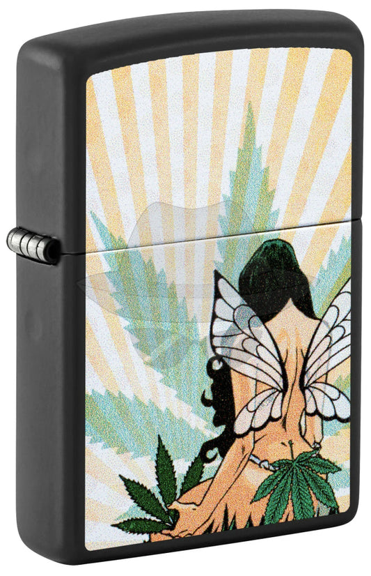 #058 ZIPPO LIGHTER: CANNABIS FAIRY DESIGN Lighter
