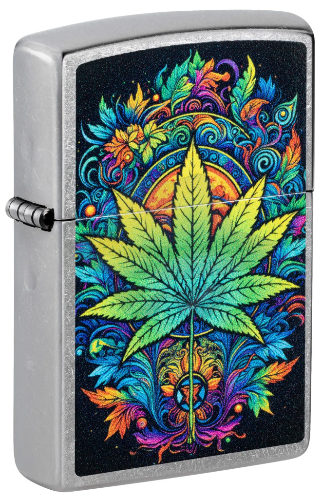 #047 Zippo Lighter: Captivating Cannabis Design Lighter