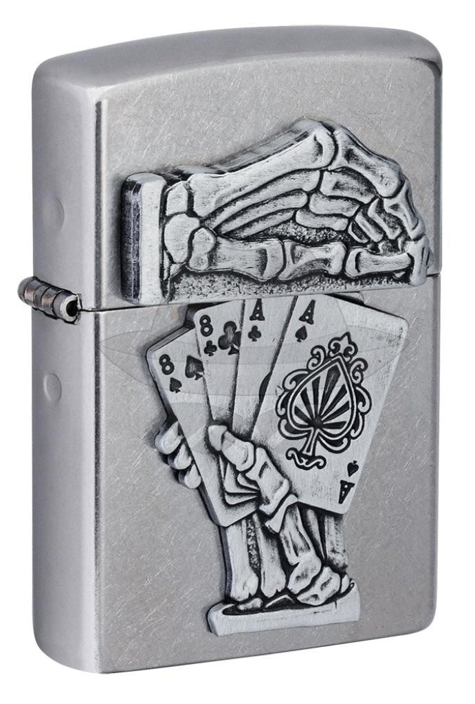 #071 Zippo Oil Lighter:dead Mans Hand Lighter