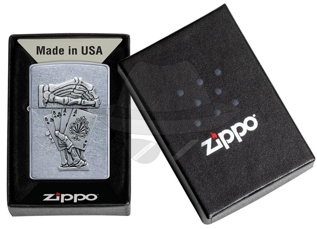 #071 Zippo Oil Lighter:dead Mans Hand Lighter