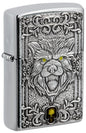 #076 ZIPPO OIL LIGHTER: Wolf Emblem Design Lighter