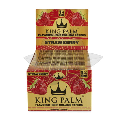 11/4 King Palm Rolling Paper-50Ct Strawberry Papers