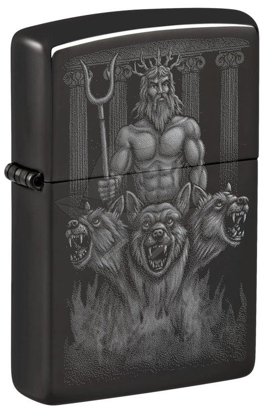 #121 ZIPPO OIL LIGHTER: Greek Dogs Design Lighter