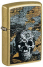#138 Zippo Oil Lighter: Floral Skull Design Lighter
