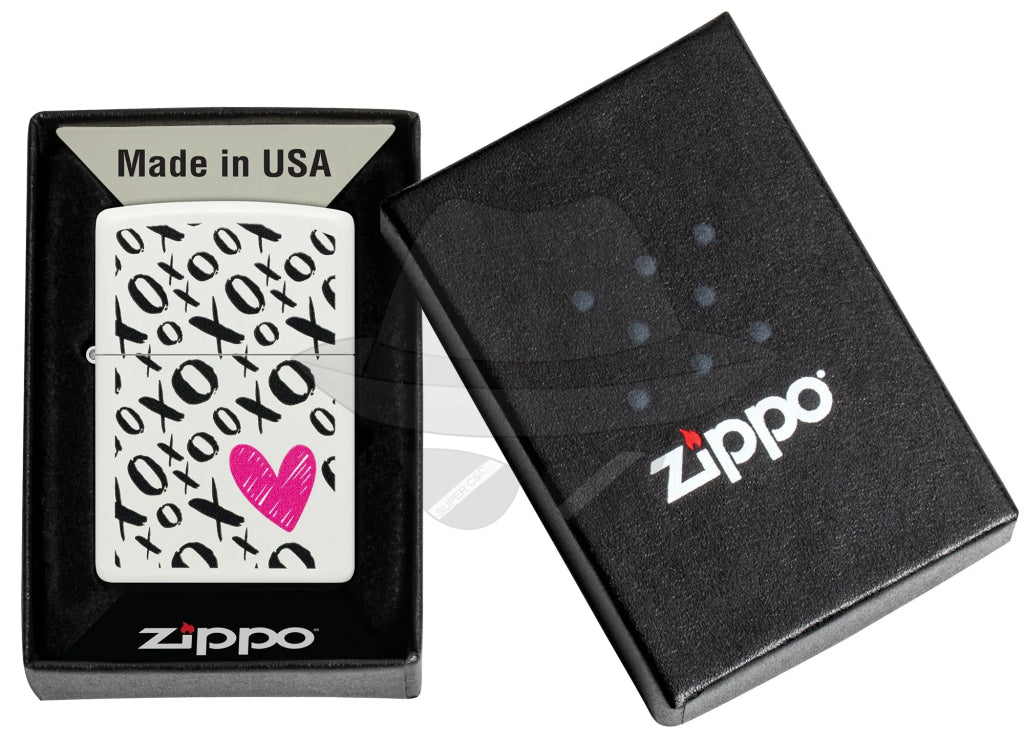 #141 Zippo Lighter: Xo Heart Design Lighter
