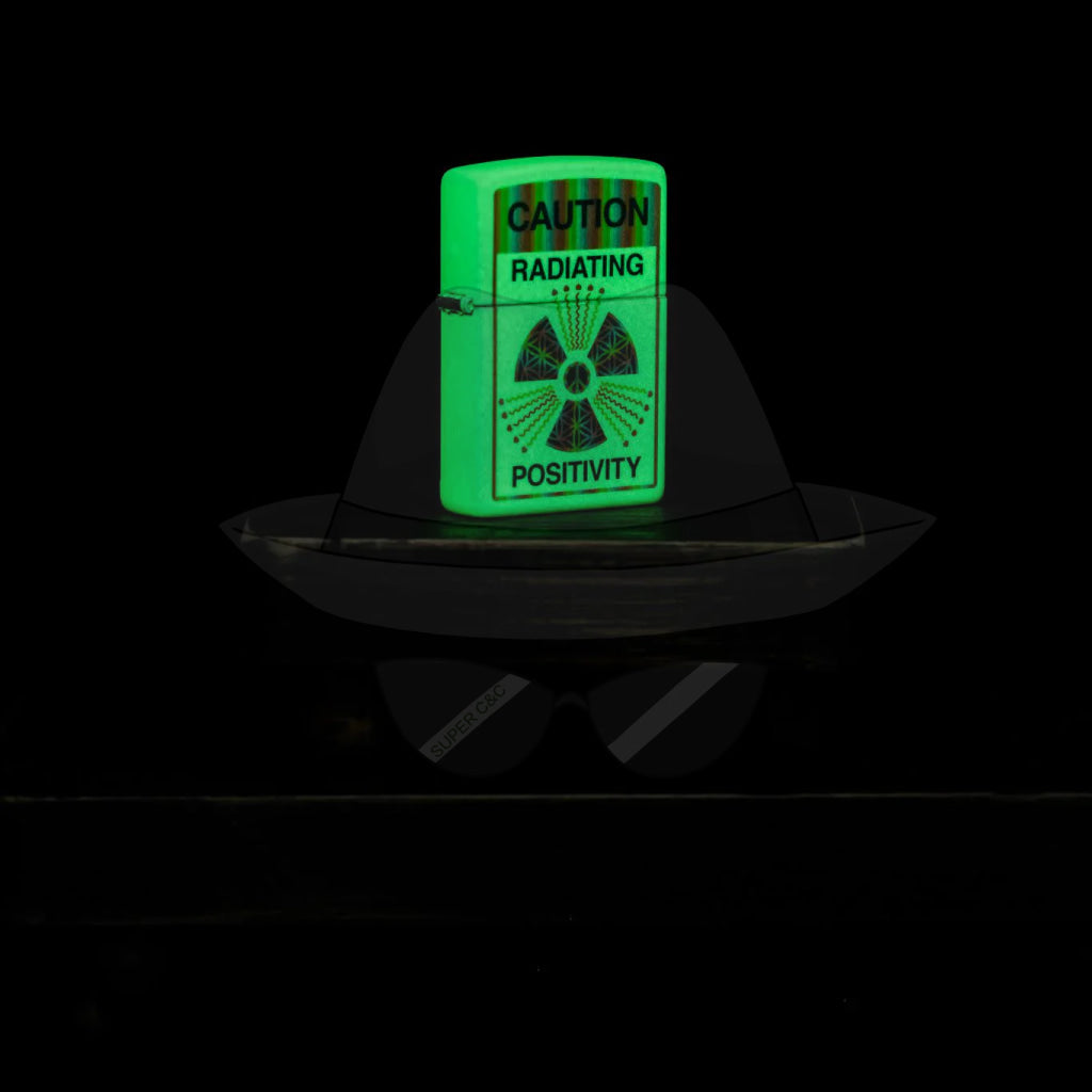 #128 Zippo Lighter: Glowing Positivity Design Lighter