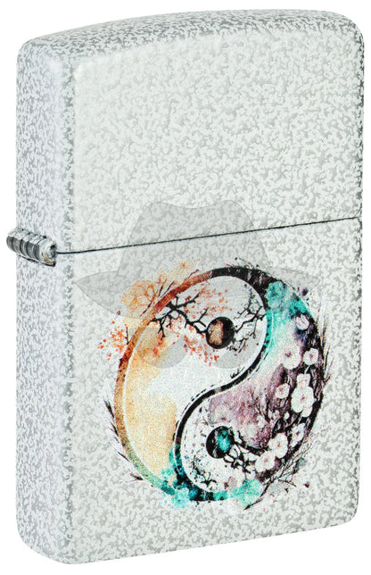 #147 Zippo Lighter: Floral Yin And Yang Design Lighter