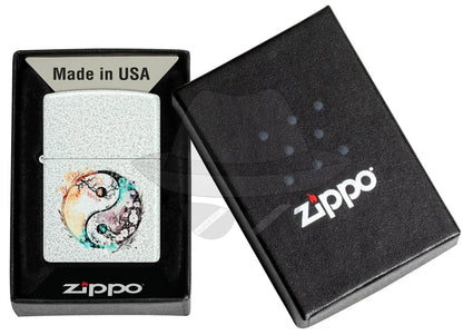 #147 Zippo Lighter: Floral Yin And Yang Design Lighter