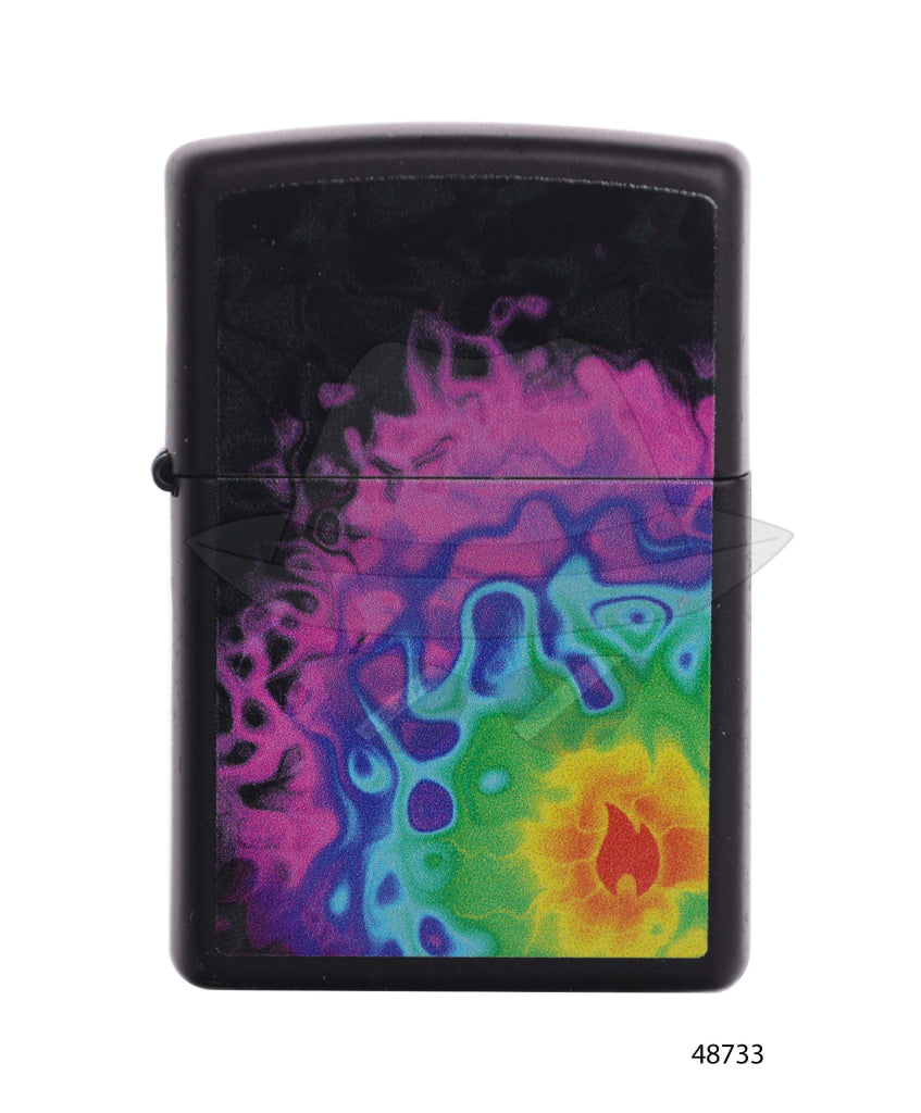 #172 Zippo Pattern W/ Flame Design Lighter