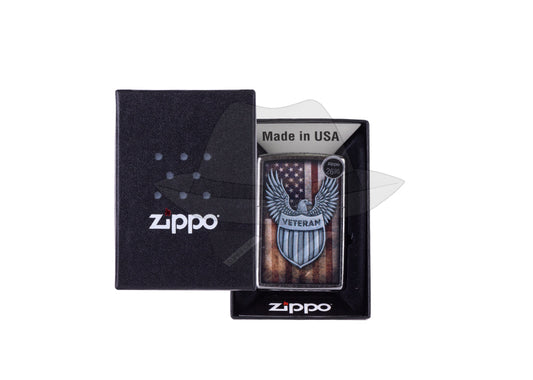 #166 Zippo Lighter:VETERAN DESIGN Lighter