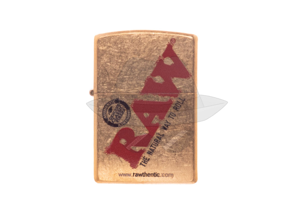#118 Zippo Lighter: New Raw - 1 Side Lighter