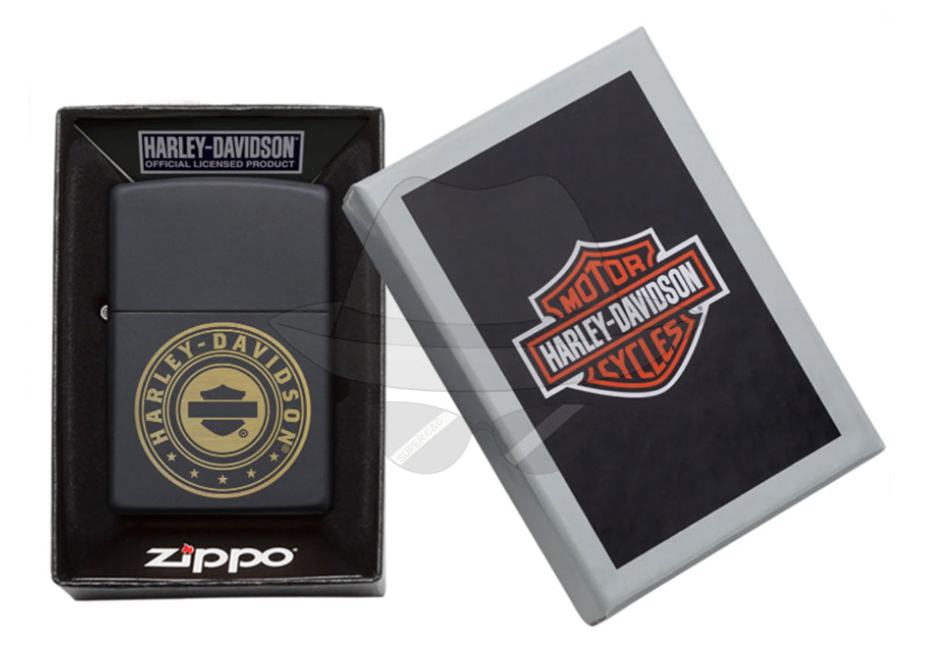 #176: Zipp Oil Lighter: Harley Davidson Black Matte Lighter