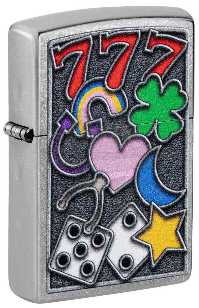 #195 ZIPPO OIL LIGHTER: ALWAYS LUCKY Lighter