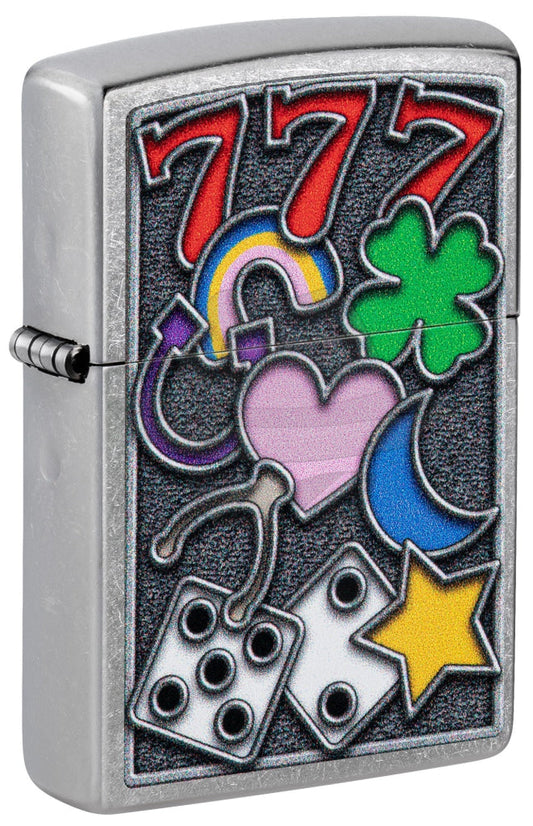 #195 ZIPPO OIL LIGHTER: ALWAYS LUCKY Lighter