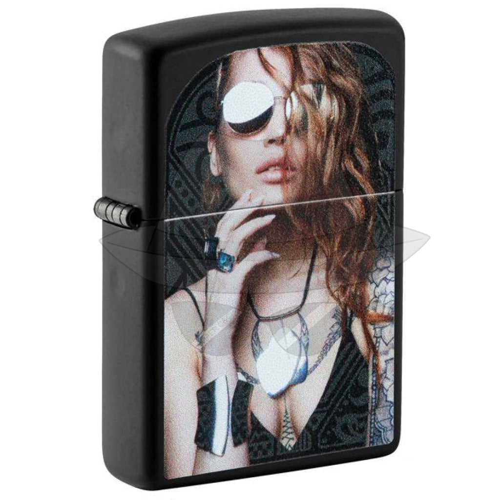 #198 Zippo Oil Lighter: TATOO WOMAN DESIGN Lighter