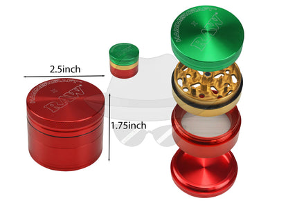 2.5 Raw X Hammercraft Four Piece Aluminum Grinder Grinder
