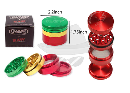 2.2 Raw X Hammercraft Four Piece Aluminum Grinder Grinder