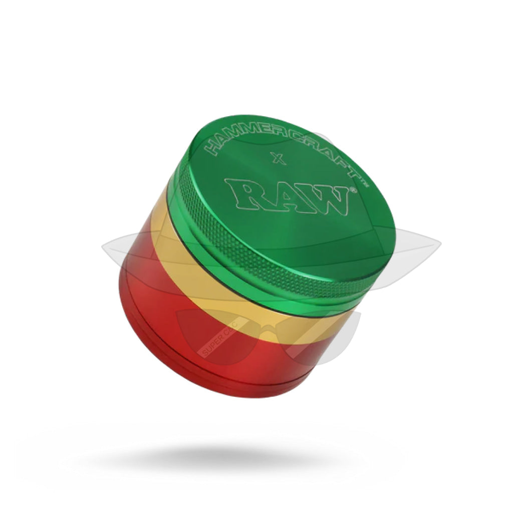 2.2 Raw X Hammercraft Four Piece Aluminum Grinder Rasta Grinder