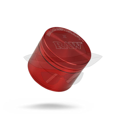 2.2 Raw X Hammercraft Four Piece Aluminum Grinder Red Grinder