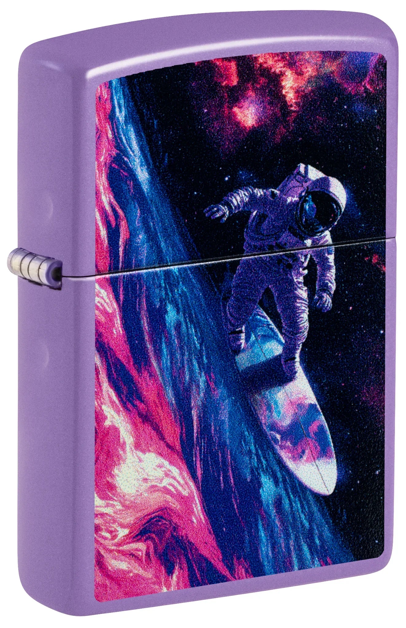 #082 Zippo Oil Lighter: Surfing Astronaut