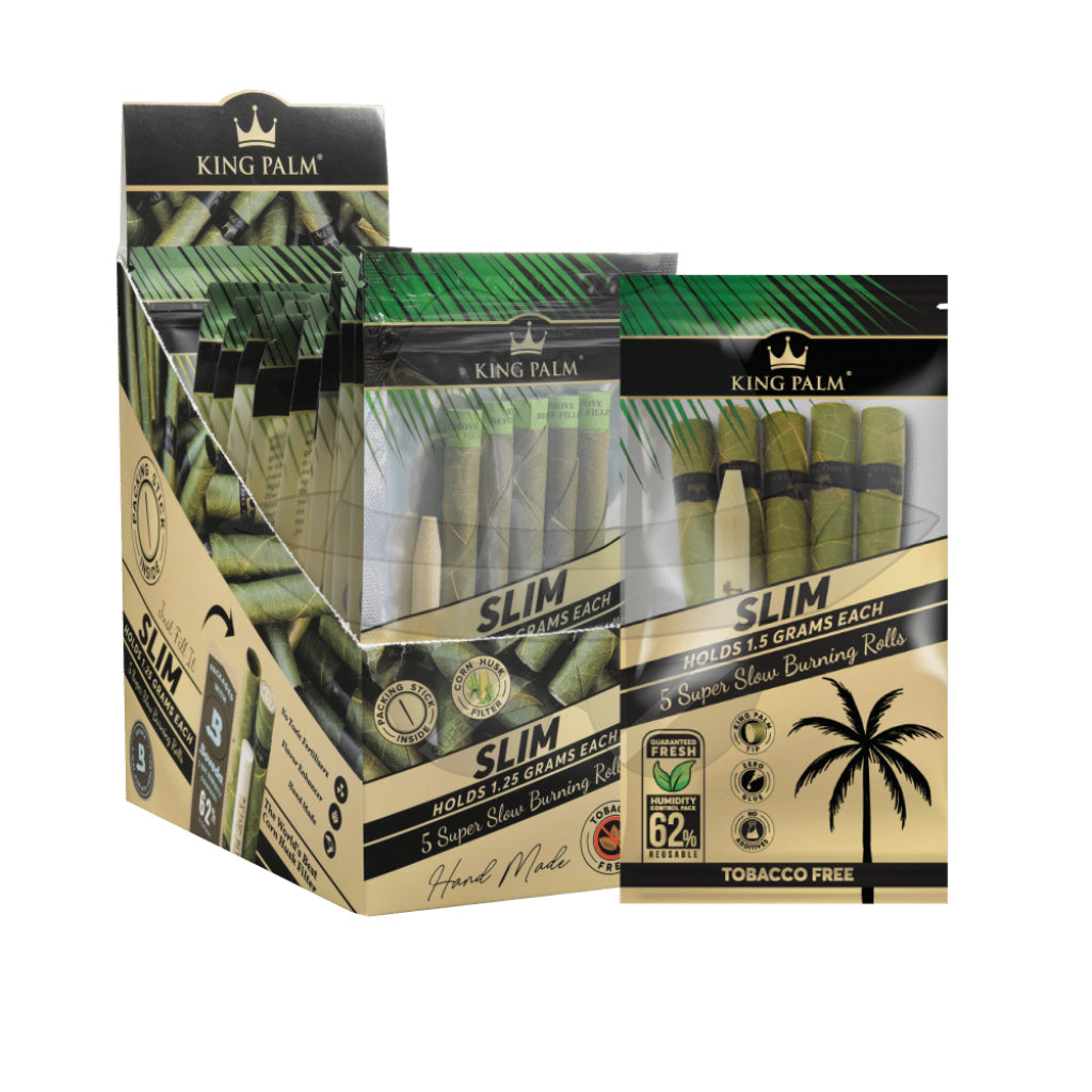 5 Slim Rolls Display Box 15 Units Per Rolling Papers