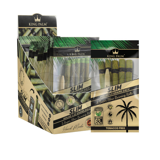 5 Slim Rolls Display Box 15 Units Per Rolling Papers