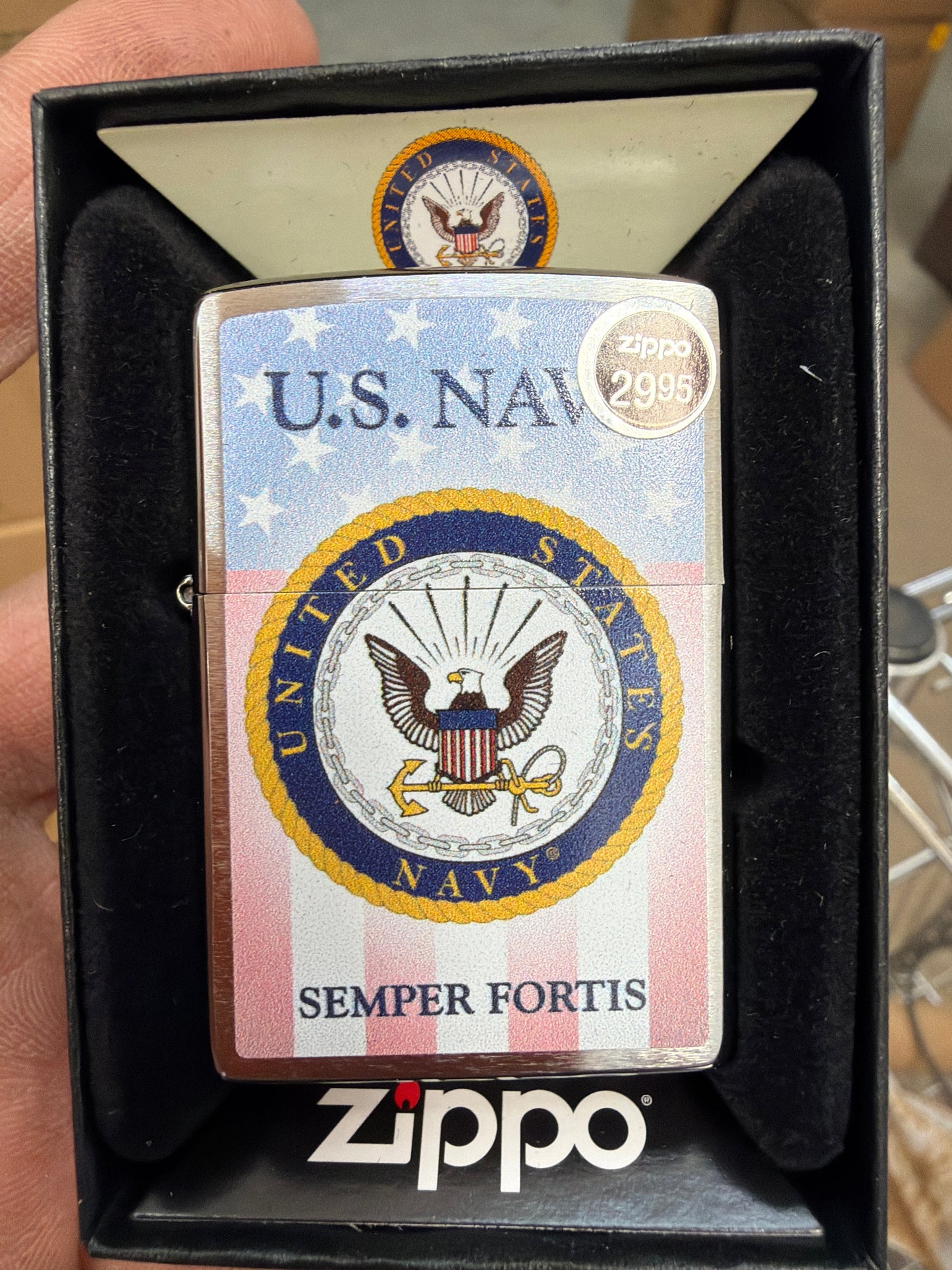 #090 ZIPPO OIL LIGHTER: US Navy