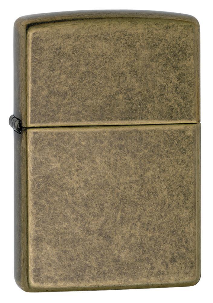 #001 Zippo Lighter:Classic Antique Brass