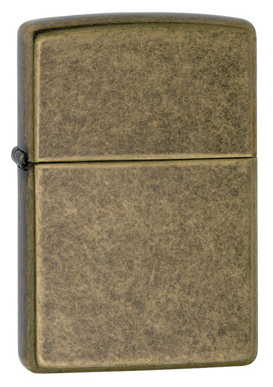 #001 Zippo Lighter:Classic Antique Brass