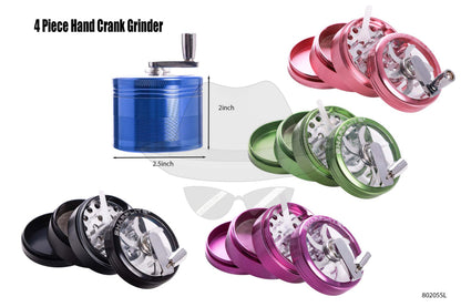 80205Sl Sharp Lite 2.5 4-Part Metal Grinder With Clear Top And Handle