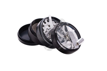 80205Sl Sharp Lite 2.5 4-Part Metal Grinder With Clear Top And Handle Black