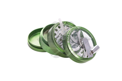 80205Sl Sharp Lite 2.5 4-Part Metal Grinder With Clear Top And Handle Green