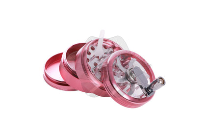 80205Sl Sharp Lite 2.5 4-Part Metal Grinder With Clear Top And Handle Pink