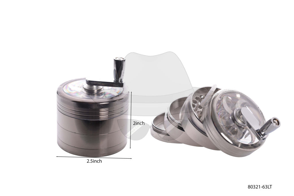 80321Sl Sharp Lite 2.5 4 Parts Aluminum Grinder W/Handle Grinder