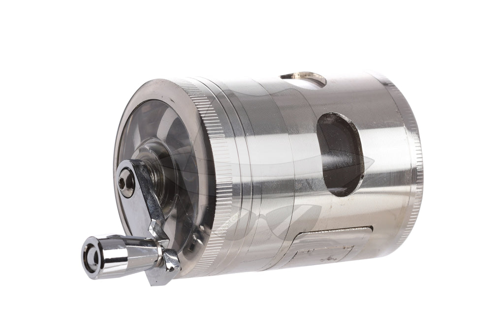 80404Ss 4 Part Aluminum Grinder W/handle Silver