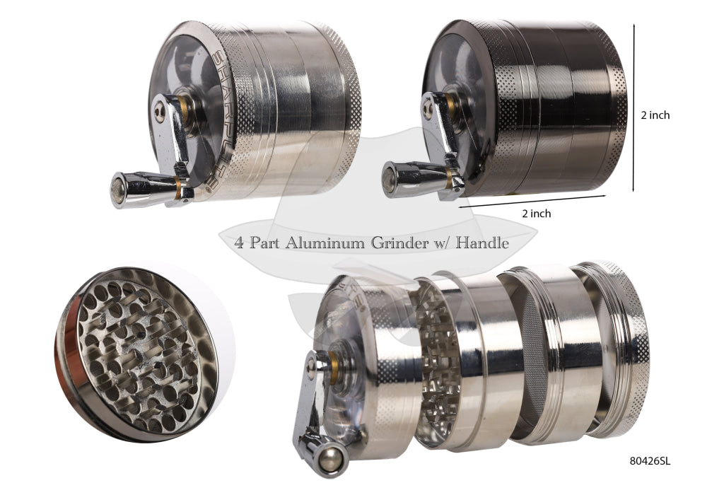 80426Sl Sharp Lite 2 4-Part Aluminum Grinder W/ Handle Grinder