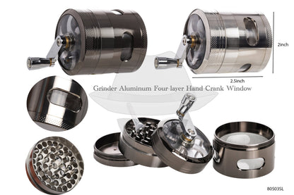 80503Sl Sharp Lite 2.2 4 Parts Aluminum Grinder W/handle Grinder
