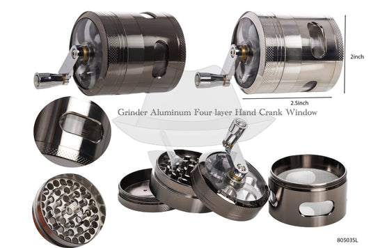 80503Sl Sharp Lite 2.2 4 Parts Aluminum Grinder W/handle Grinder